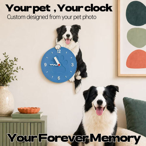 Flying Disc Pose | Custom Pet Moving Tail Clock