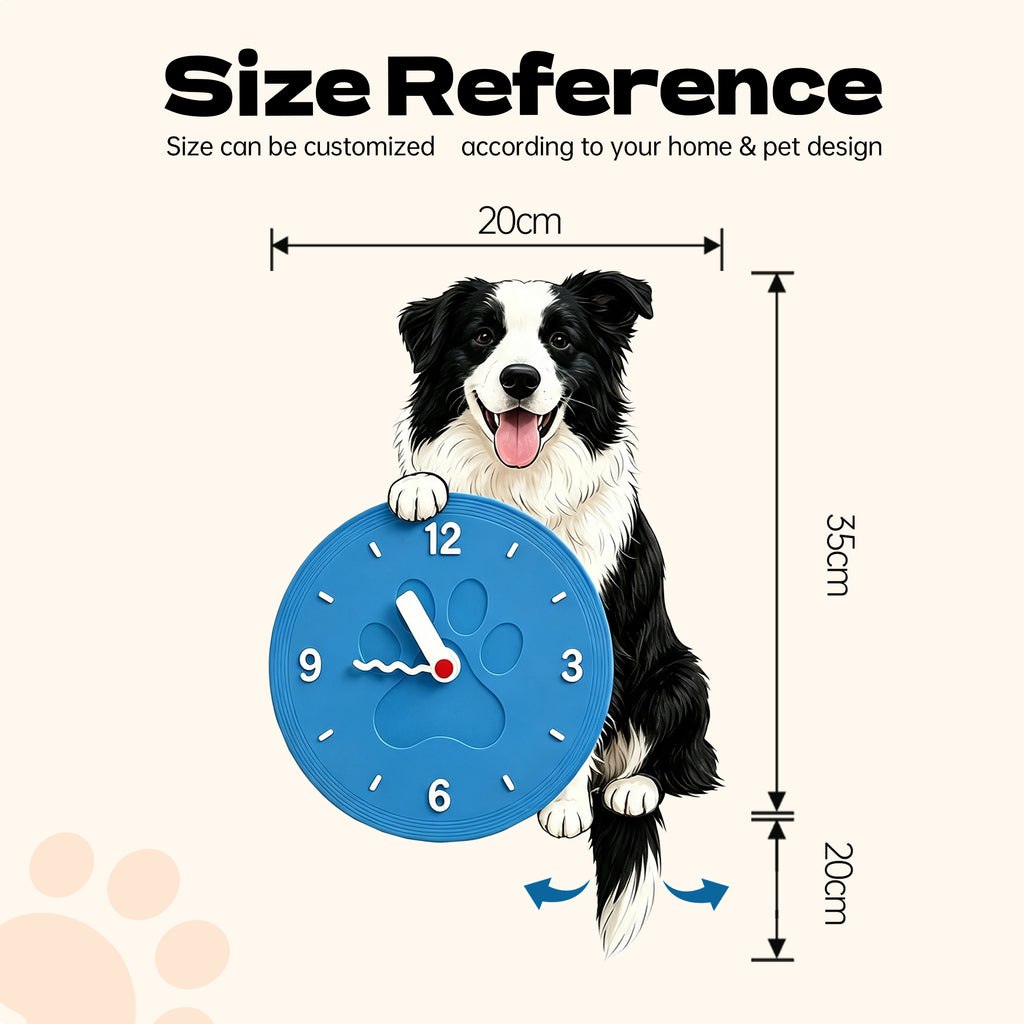 Flying Disc Pose | Custom Pet Moving Tail Clock