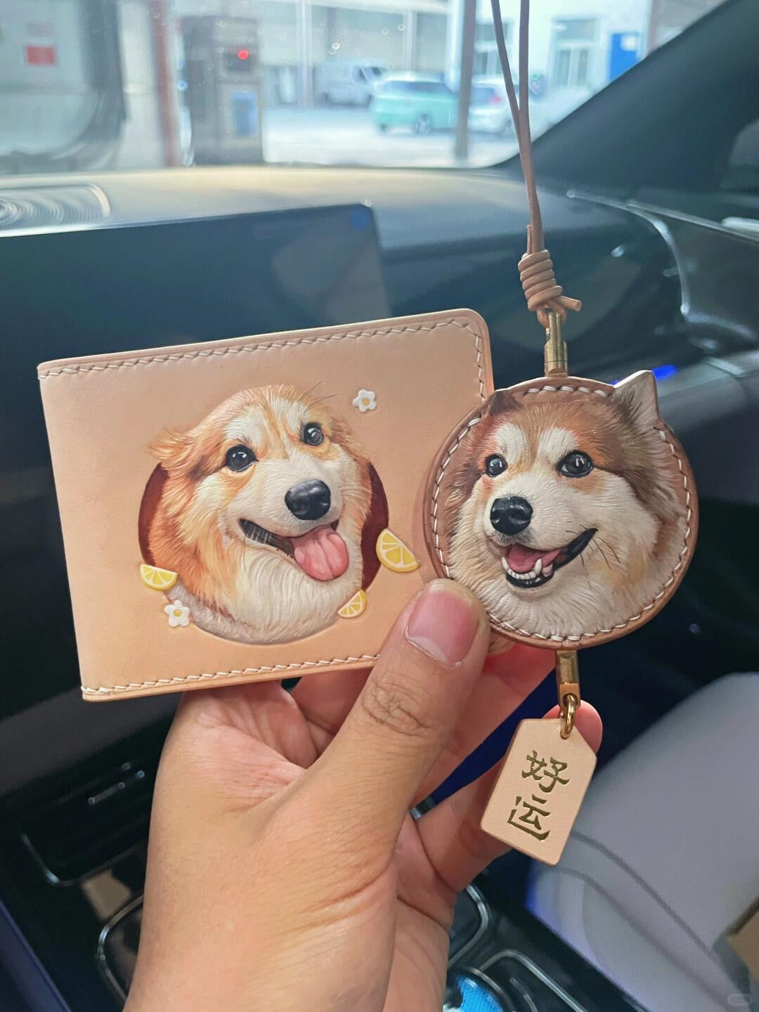 Custom Hand-Carved Leather Pet Portrait