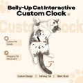 Belly-Up Pose | Custom Pet Moving Tail Clock