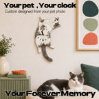 Belly-Up Pose | Custom Pet Moving Tail Clock