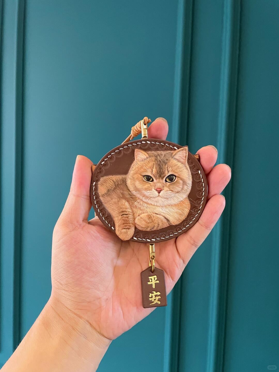 Custom Hand-Carved Leather Pet Portrait