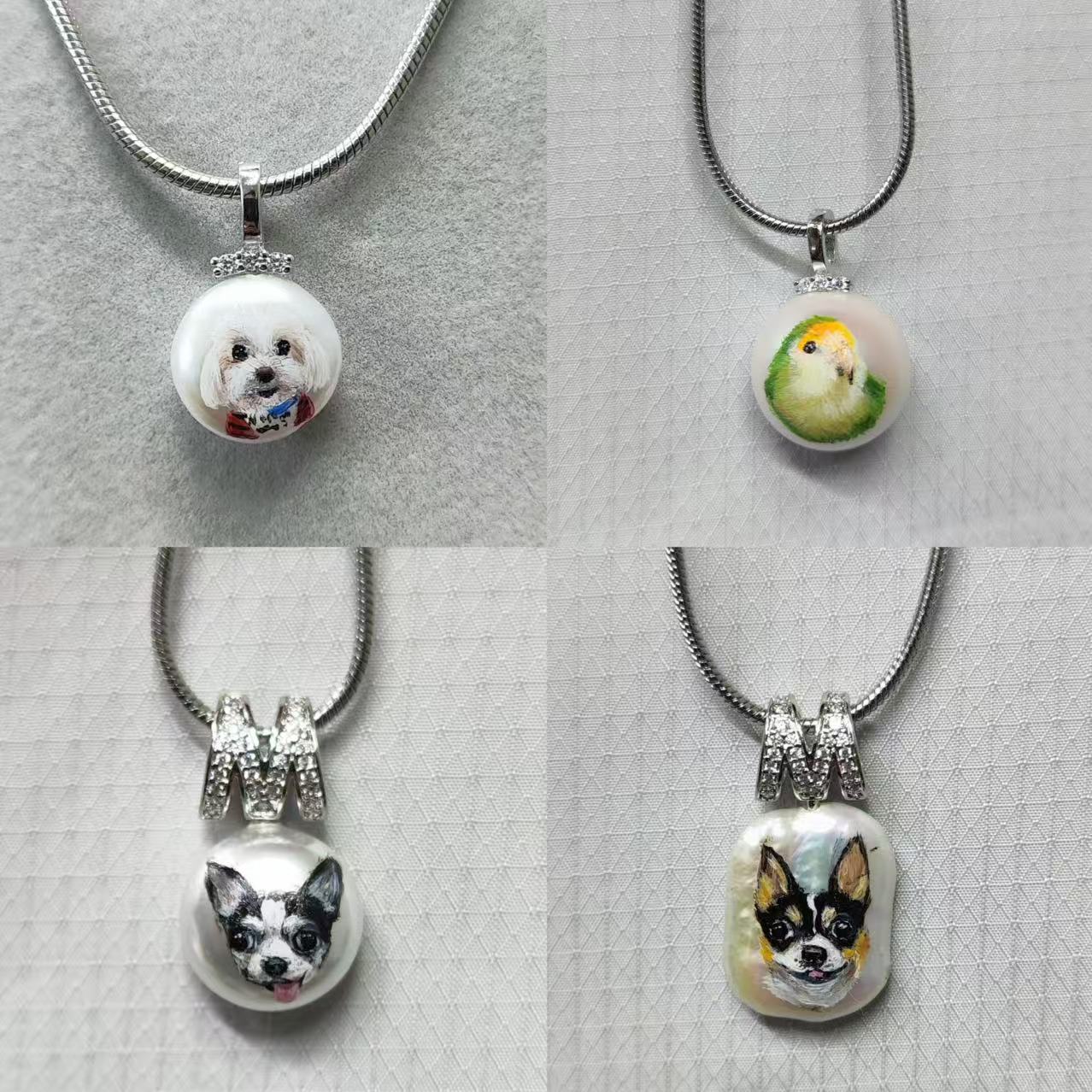 Hand-Painted Pet Portrait Jewelry