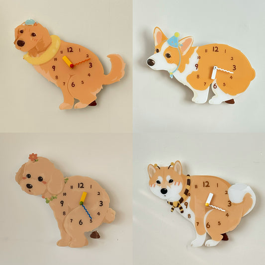 Swinging Poop Dog Clock 🐶💩