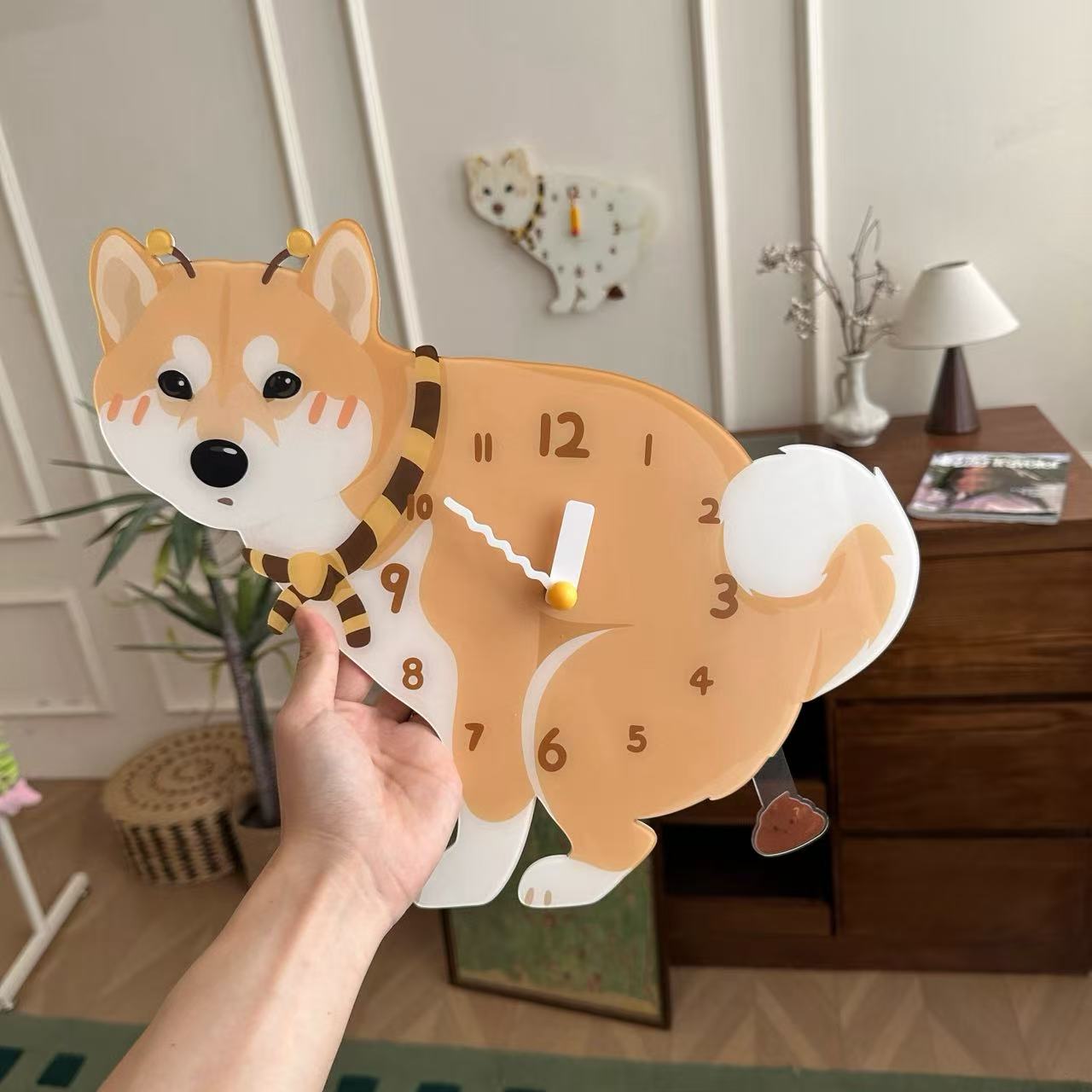 Swinging Poop Dog Clock 🐶💩