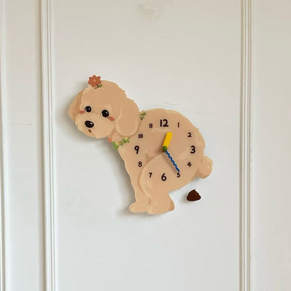 Swinging Poop Dog Clock 🐶💩