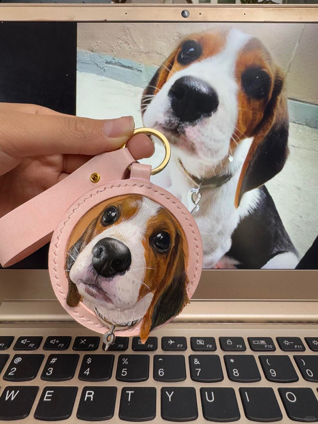 Custom Hand-Carved Leather Pet Portrait