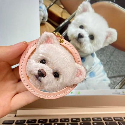 Custom Hand-Carved Leather Pet Portrait