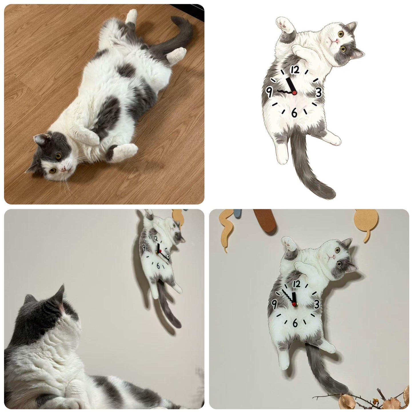 Custom Pet Portrait Clock