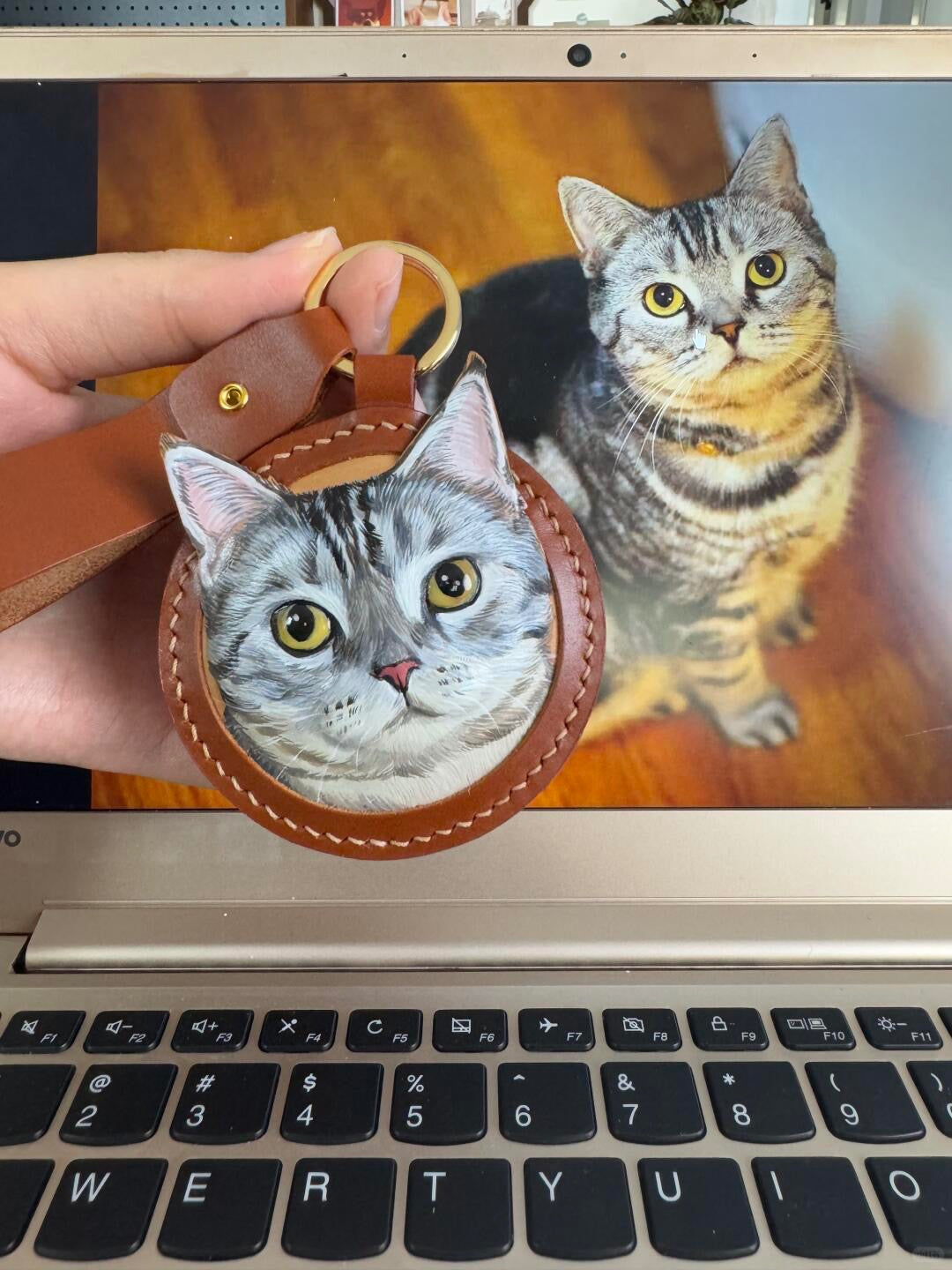 Custom Hand-Carved Leather Pet Portrait