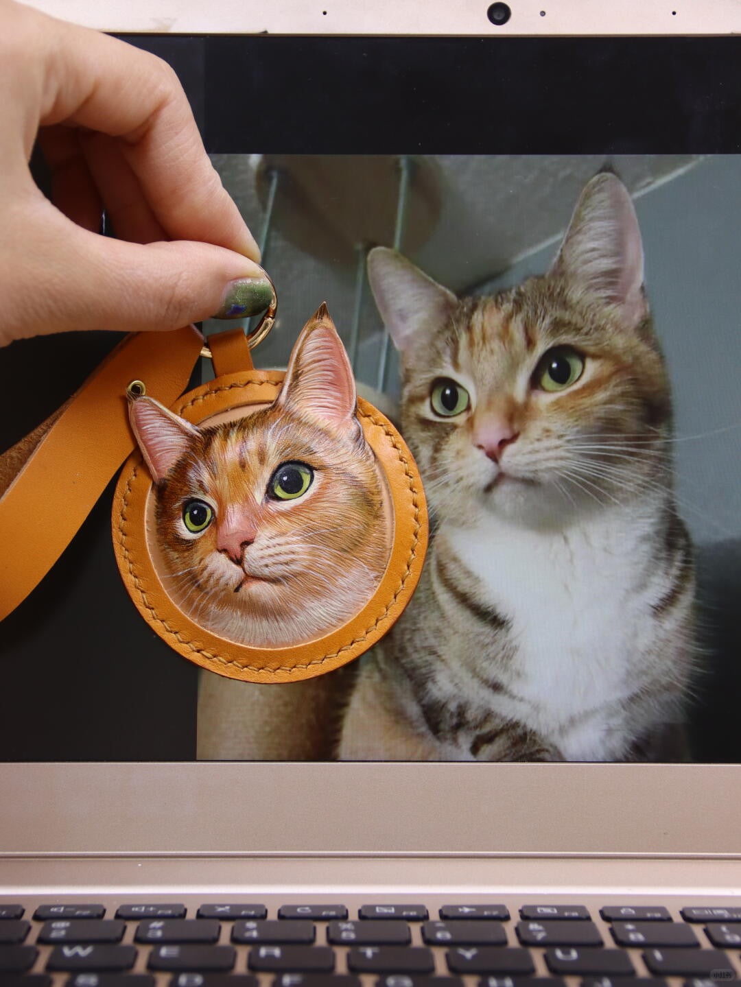 Custom Hand-Carved Leather Pet Portrait