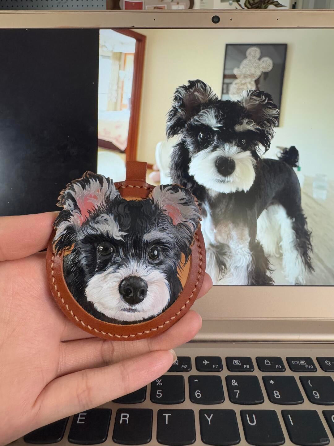 Custom Hand-Carved Leather Pet Portrait