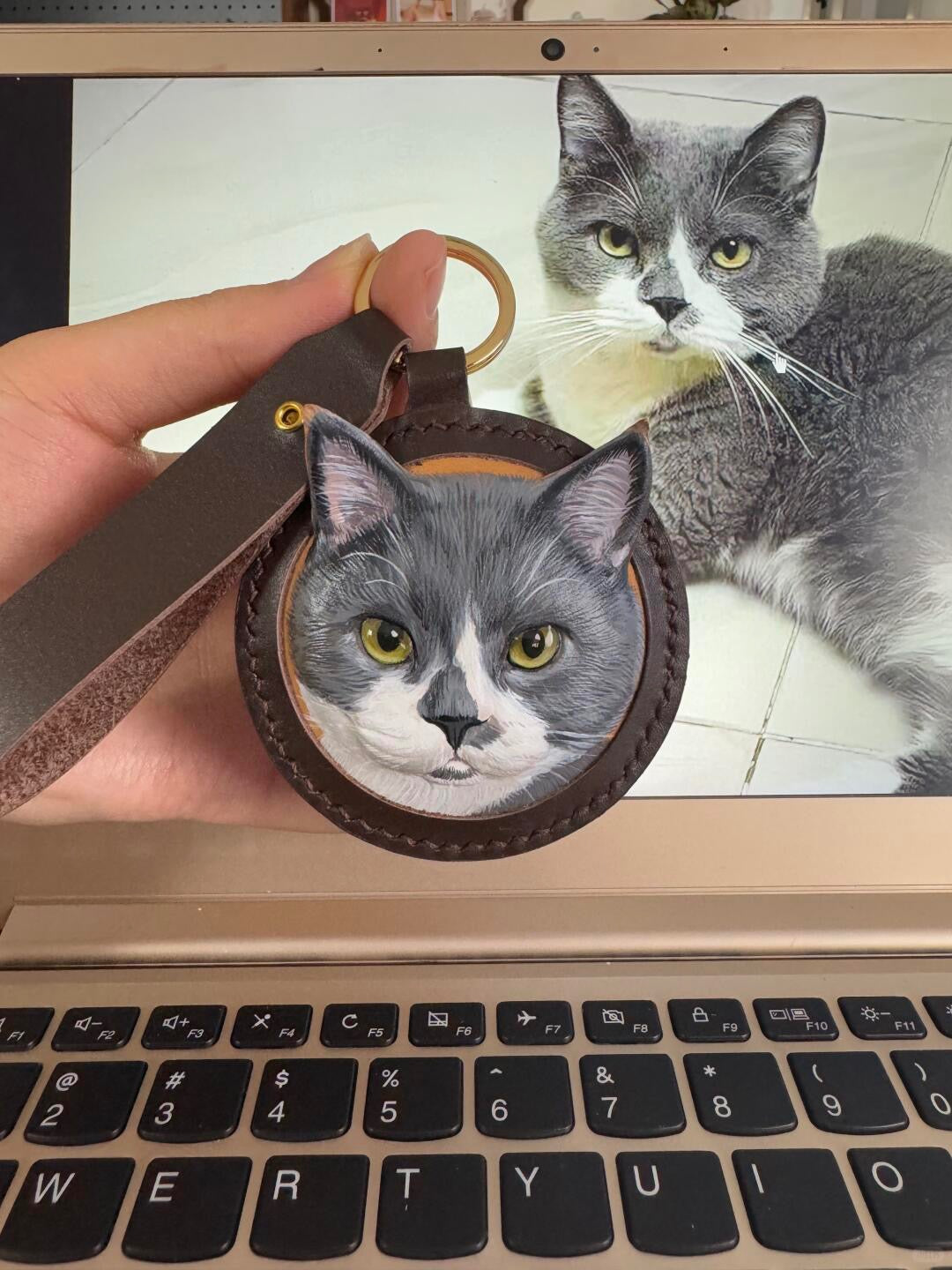 Custom Hand-Carved Leather Pet Portrait