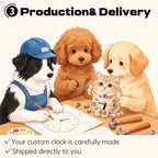 Classic Sitting Pose | Custom Pet Moving Tail Clock