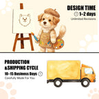 Flying Disc Pose | Custom Pet Moving Tail Clock
