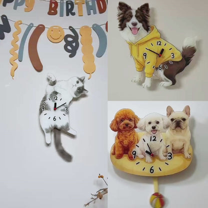 Custom Pet Portrait Clock