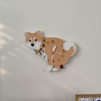 Swinging Poop Dog Clock 🐶💩