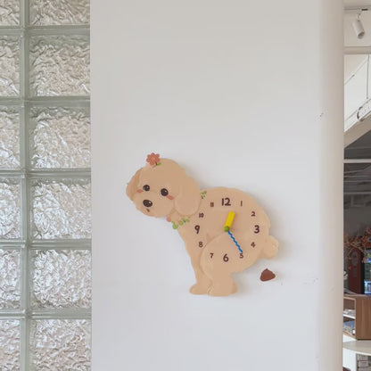 Swinging Poop Dog Clock 🐶💩